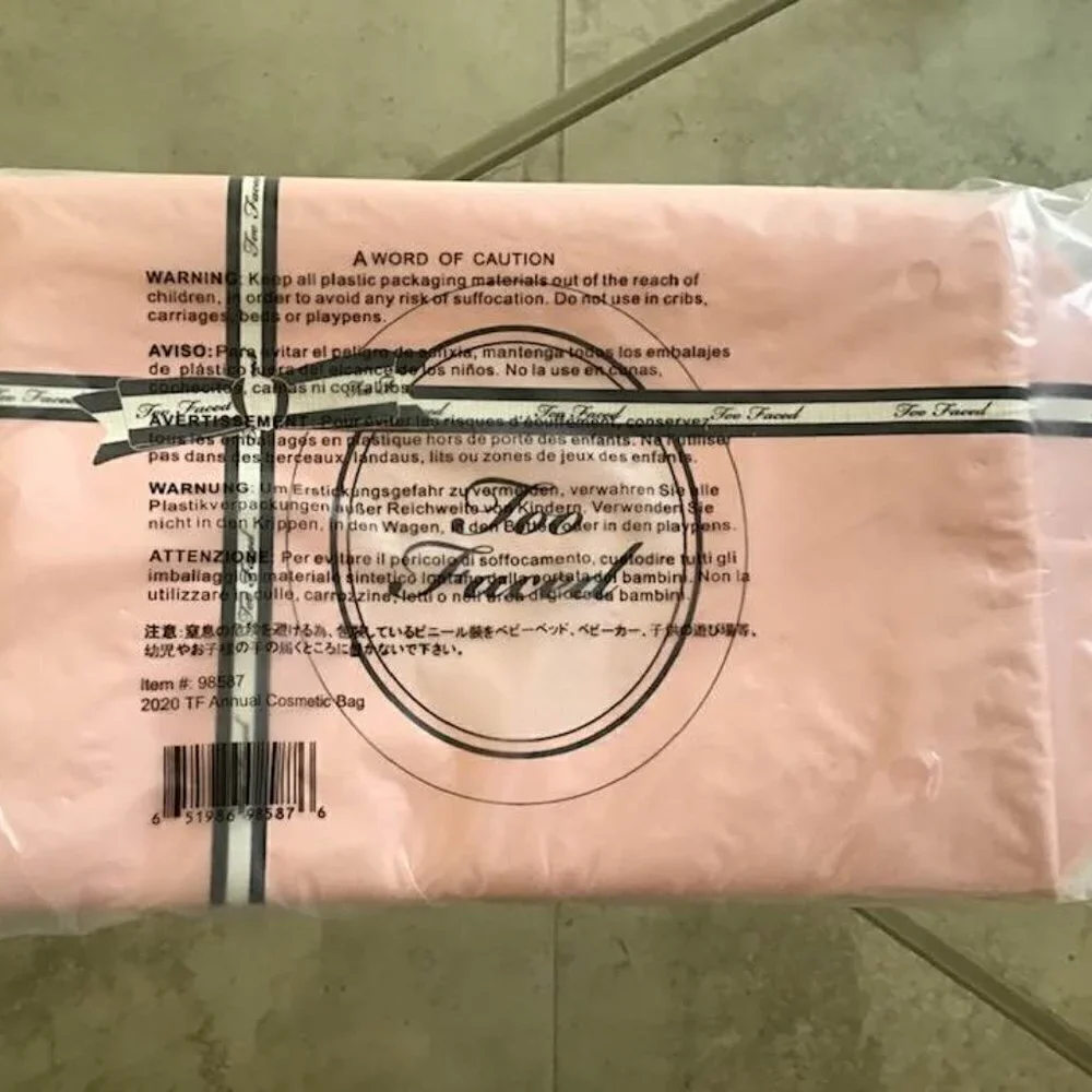Too Faced Roomy Pink Makeup Bag Cosmetics bag. BRAND NEW!!